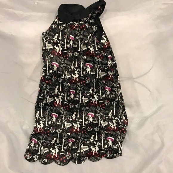 "Walk the Dog" Print Girl's Summer Dress - Picture 5 of 6